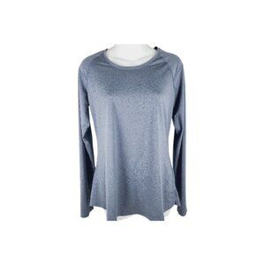 Columbia Women's Metallic Gray Heather Omni-Wick Long Sleeve T-Shirt Size M